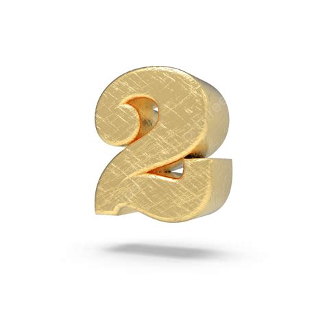 Rendering Numbers 3d Vector Golden 3d Render Of Number Two Gold