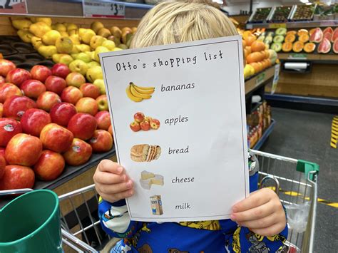 Shopping List Printable For Kids