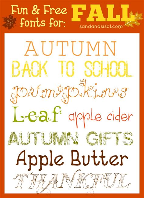Fun Free Fonts For Fall Sand And Sisal