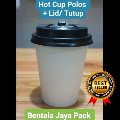 Jual Paper Hot Cup Polos Oz Ml Lid Tutup Cup Dus