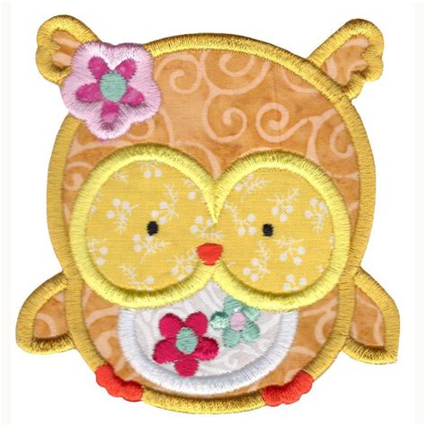 Adorable Owl Applique 1 3 Sizes Products Swak Embroidery