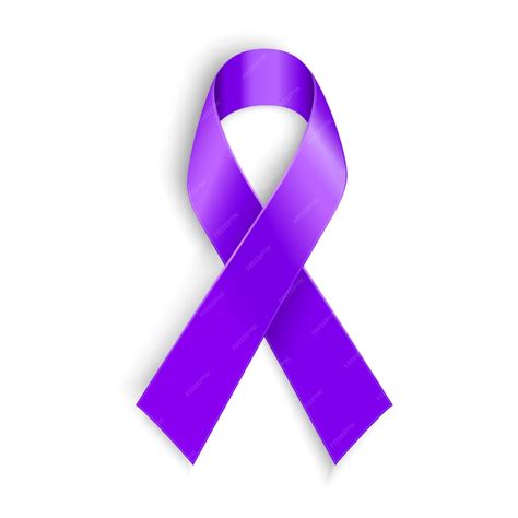Premium Vector Violet Ribbon As Symbol Of Hodgkin Disease Awareness