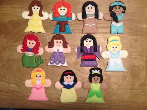 Princesses Finger Puppet Set Puppets Finger Puppets Felt Kids