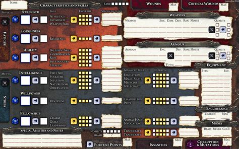 Wfrp3 Character Sheet By Hapimeses On Deviantart
