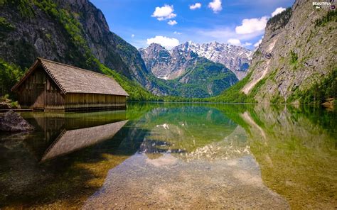 Home Cote Germany Alps Mountains Bavaria Wooden Obersee Lake