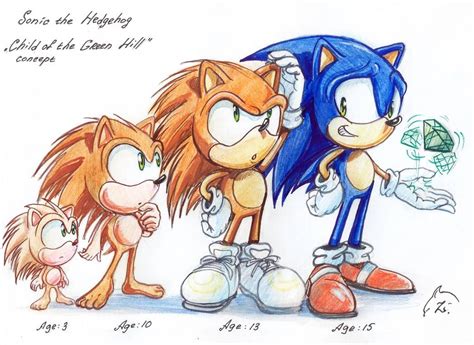 Sonic The Hedgehog Concept Art Stages Of Growth By Liris San On