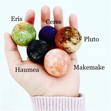 5 Dwarf Planets Pluto Eris Ceres Haumea And Makemake The Etsy