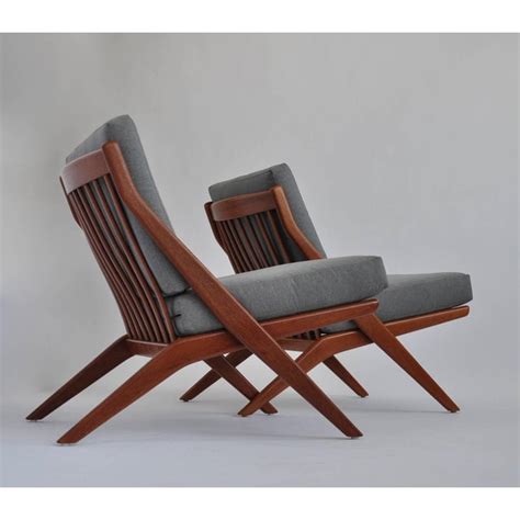 Folk Ohlsson Scandinavian Scissor Lounge Chairs Chairish