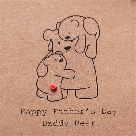 daddy bear father s day card by miss shelly designs