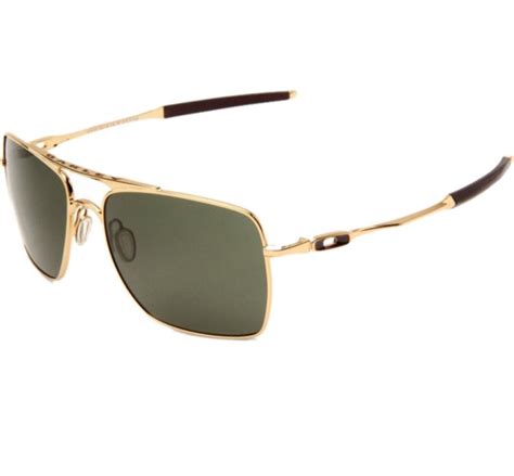 Oakley Oo 4061 02 Deviation Polished Gold Dark Grey Mens Aviator Sunglasses New Ebay
