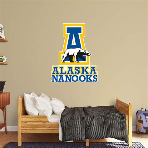 Alaska Nanooks Logo Wall Decal Shop Fathead For Alaska Fairbanks