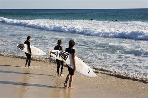 Surfing Trigg Beach Perth Western Australia Australia