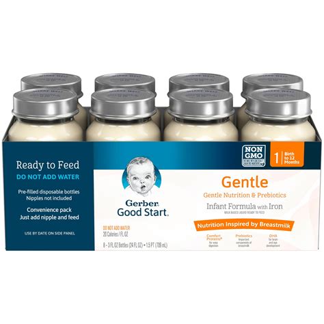Gerber Good Start Gentle Non Gmo Ready To Feed Infant Formula Nursers