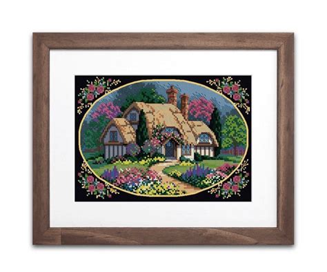 My Lovely Cottage Counted Cross Stitchpdf Fileinstant Etsy