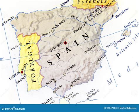 Mapa Geografico De Espanha Mapa De Portugal