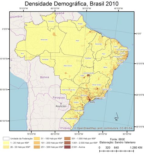 SandroGeo Conheça a Distribuição Geográfica da População Brasileira com gráficos e mapa