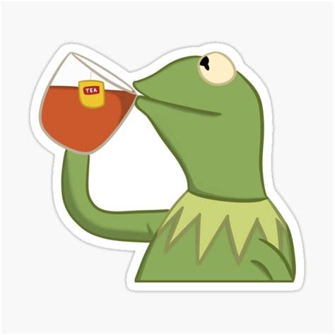 Kermit Sipping Tea Meme Sticker For Sale By Zizouuu Redbubble