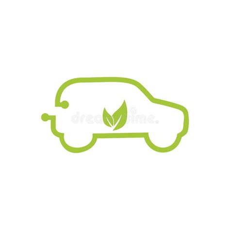 Eco Friendly Car Symbol And Logo Vector Icon Image Stock Illustration