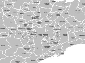 Mapa Da Regi O Metropolitana De S O Paulo E Distritos Da Capital