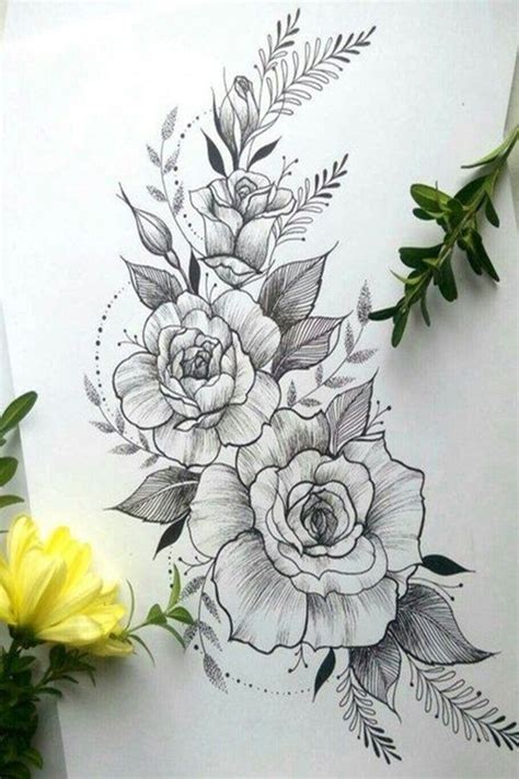 50 Easy Flower Pencil Drawings For Inspiration Beautiful Flower