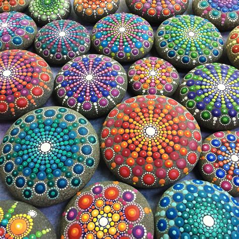 Collection Of Painted Mandala Stones By Elspeth Mclean Mandala