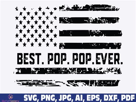 Best Poppop Ever Svg Pop Pop Svg Png Pop Pop Flag Svg Usa Etsy