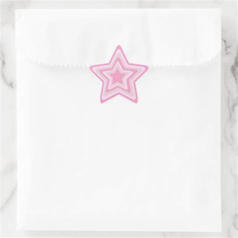 Pink Grading Y2k Star Star Sticker Zazzle