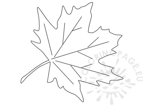 Autumn Leaf Shape Coloring Page