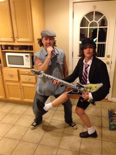 Halloween Couples Costume Acdc Brian Johnson And Angus Young Dc