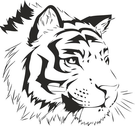 Tiger Stencil Sticker Free Vector Cdr Download