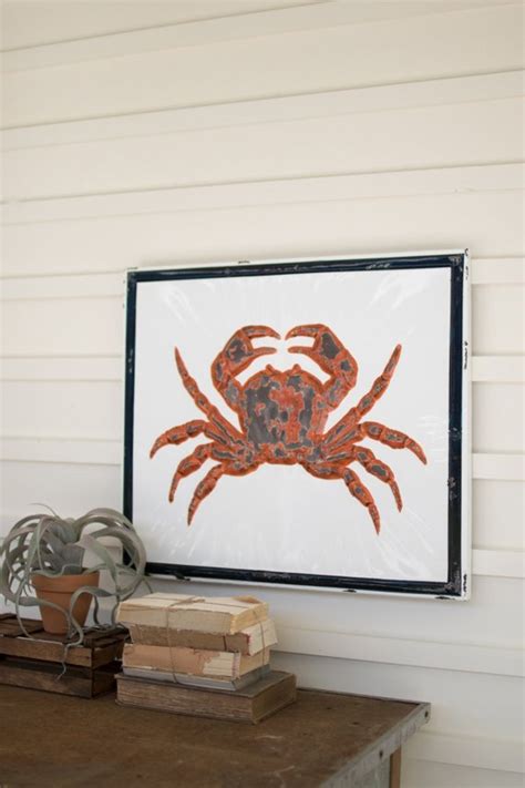 Check spelling or type a new query. Large Distressed Pressed Crab Tin Sign Coastal Wall Art | Wall art, Coastal wall art, Art