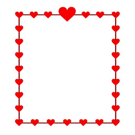Square Border With Heart Corners Clipart Free Download