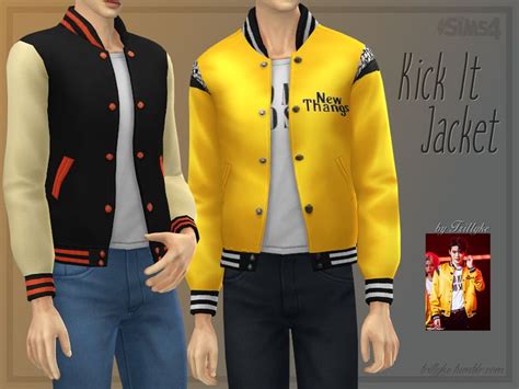 Kick It Jacket Jackets Sims 4 Male Clothes Sims 4 Clothing