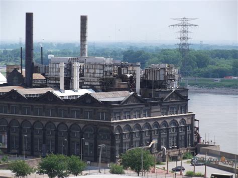 Old Abandoned Factory By The Mississippi River In St Louis Missouri