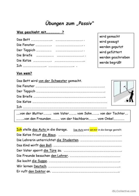 69 Passive Deutsch DAF Arbeitsblätter pdf doc