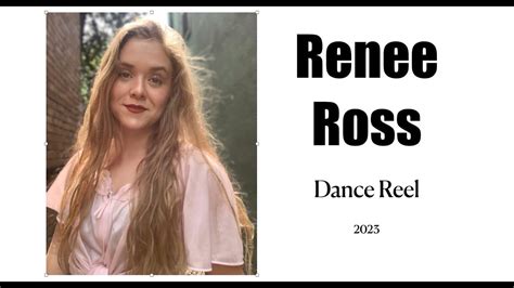 Renee Ross Dance Reel 2023 Youtube
