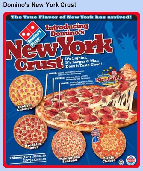 Food Promotions Dominos New York Crust