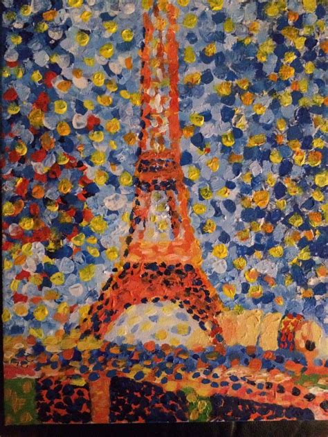 My Replica Of Georges Seurats Eiffel Tower Georges Seurat Seurat Photo