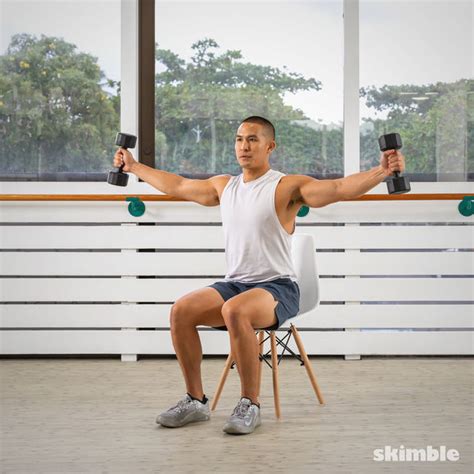 Seated Dumbbell Lateral Raises Exercise How To Skimble