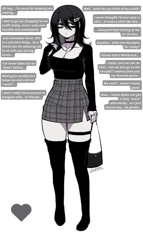 Asking Out The Goth Girl Goth Shy Implied Thicc Thighs Cute