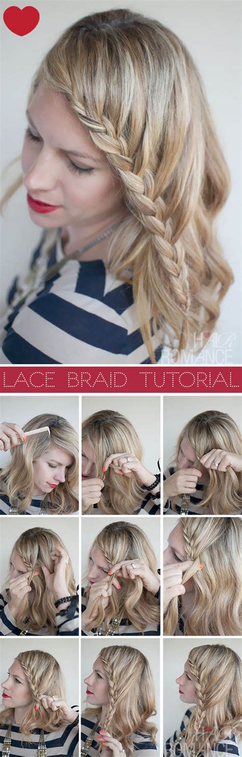 Lace Braid Hairstyle Tutorial Hair Romance