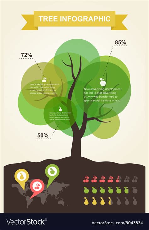 Tree Infographics Royalty Free Vector Image Vectorstock