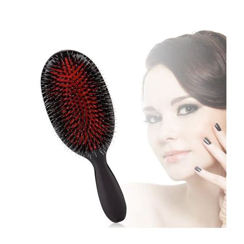 natural boar and nylon bristles cushion brush no tugging or pulling for women hairdressing tools