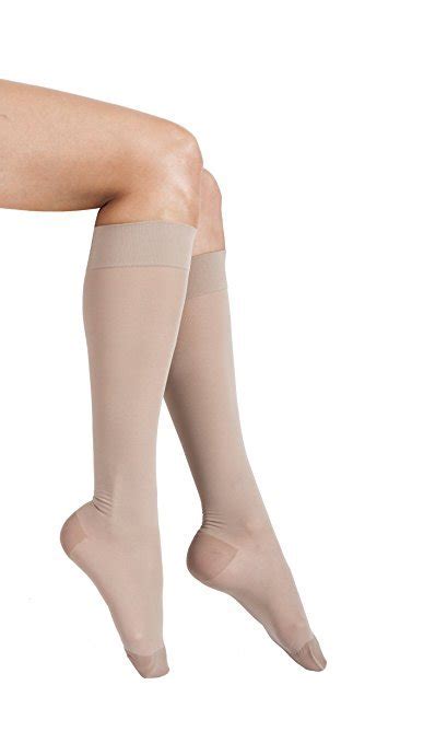 Compression Knee High Sheer Nude 20 22 Lg Drops