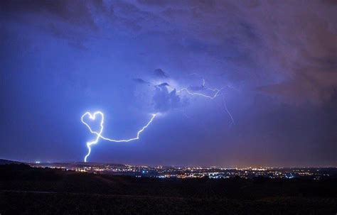 Over France Heart Shape Love Thunder Light Cute Laptop