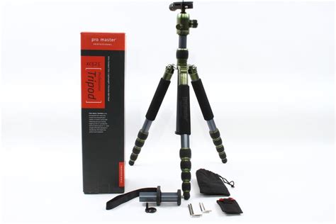 Used Promaster Xc525 Compact Aluminum Tripod With Ball Head Green