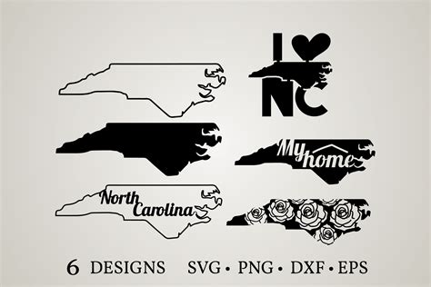 North Carolina Map Illustration Par Euphoria Design · Creative Fabrica