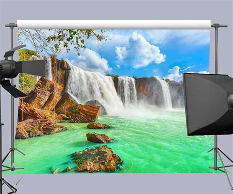 Mohome 7x5ft Nature Waterfall Photography Backdrop Props Beautiful