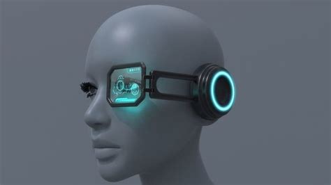 sci fi and military monocle glasses goggles 3d model cgtrader