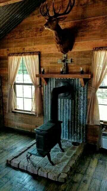 Wood Stove Ideas Wood Stove Rustic House Rustic Cabin